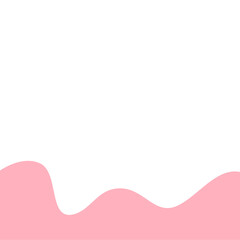 Pink Pastel Melted Corner Background Element