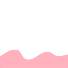Pink Pastel Melted Corner Background Element