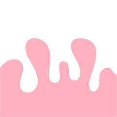 Pink Pastel Melted Corner Background Element