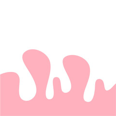 Pink Pastel Melted Corner Background Element