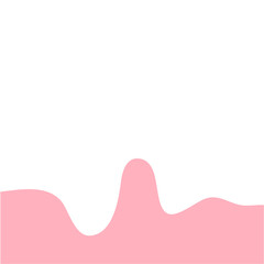 Pink Pastel Melted Corner Background Element