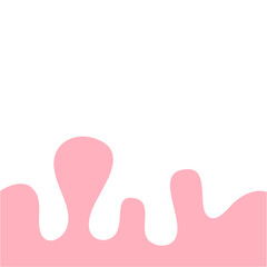 Pink Pastel Melted Corner Background Element