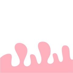 Pink Pastel Melted Corner Background Element