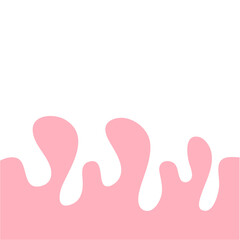 Pink Pastel Melted Corner Background Element