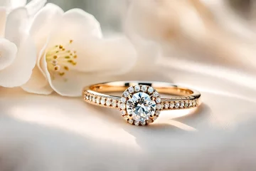 Fotobehang diamond engagement ring © Hameed