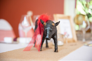 animal, femme, art, nature, statue, cavalier, taureau