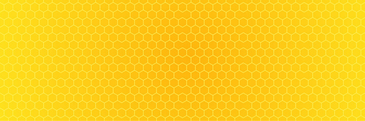 Yellow hexagon honeycomb mesh pattern with text space