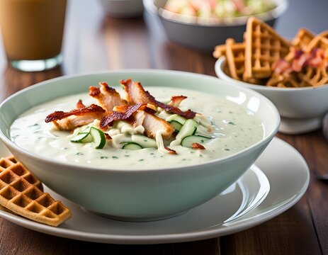 Soupe crème poulet teriyaki
