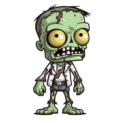 cute halloween illustration. vector zombie. halloween element. 