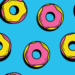 Pop Art pattern. Retro Pop Art comic shout seamless pattern. Pop art background