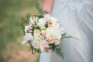main, fleur, amour, décoration, mariage, salle, réception, table, chaise