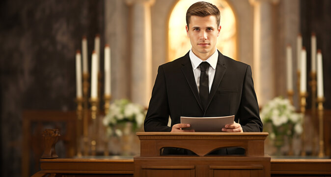 pastor en la iglesia