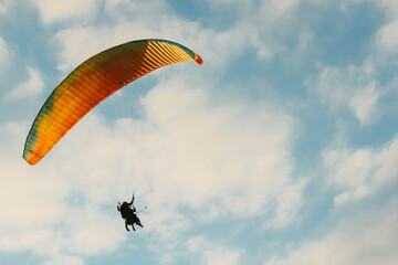 paragliding in the sky