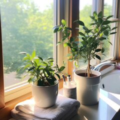 plant on the windowsill