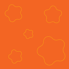 Orange illustration of the bubble star background
