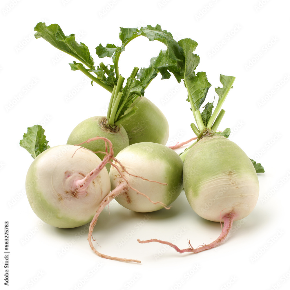 Poster fresh radish isolated on white background