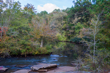 Obraz premium Line Creek Nature Center, Autumn, Peachtree City, GA