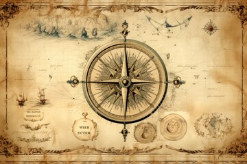 Fototapeta na wymiar vintage nautical maps 