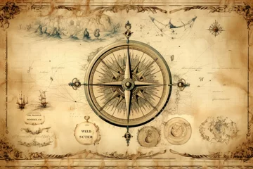 Fotobehang  vintage nautical maps   © JH45