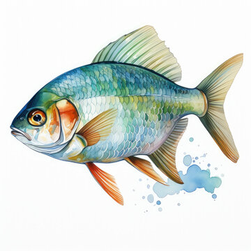 recommend clip art: Watercolor Tetra Illustration, Generative Ai