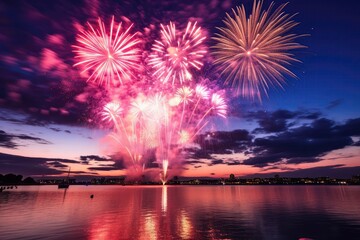 Beautiful And Colorful Skybound Fireworks