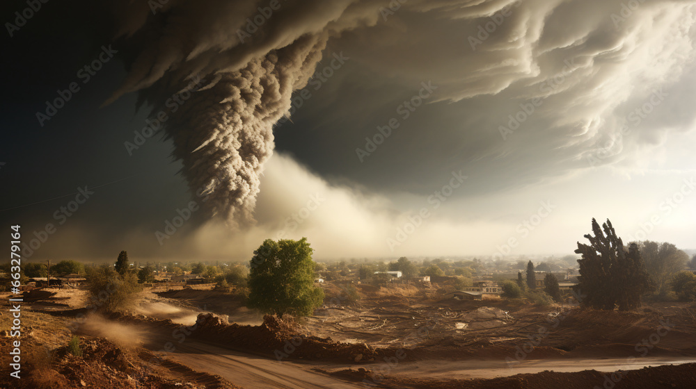 Canvas Prints Tornado damaging nature