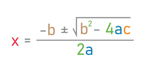 Quadratic equation in standard form and quadratic formula in elementary algebra. Mathematics resources for teachers and students.