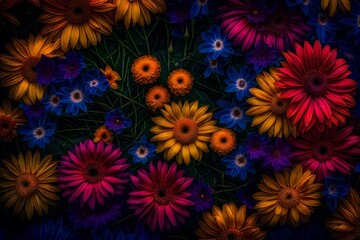 Fototapeta na wymiar background with flowers generative AI tool