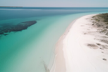 beautiful island, exotic warm countries, beach by the sea, ocean, aerial drone photo