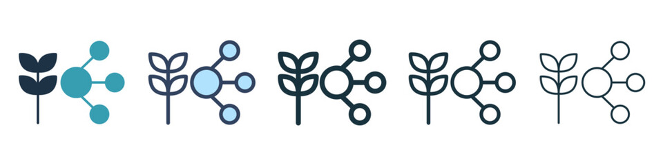 Plant-based protein sign icon set. Organic source of protein vector icon for ui designs. - obrazy, fototapety, plakaty