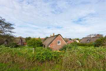 Traditional cottages at Sønderho, Fanø island, Denmark