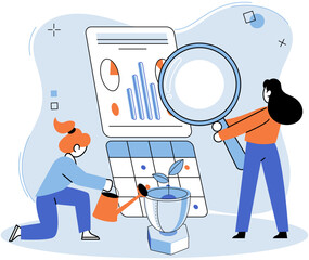 Successful project launch. Vector illustration. A successful business, emblem of calculated risks and rewards Project launch startup, promising beginning in dynamic world of entrepreneurship