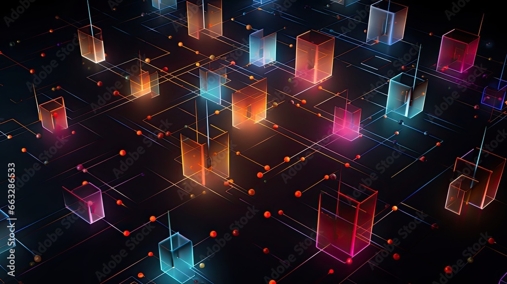 Poster An image representing quantum bits (qubits) and quantum computers, highlighting their potential to solve complex problems exponentially faster than classical computers