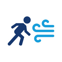 wind man icon vector design