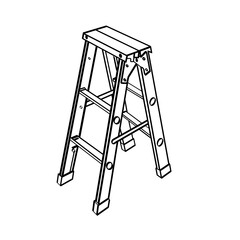 Aluminum folding ladder is useful for your homework