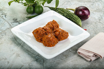 Kashmiri aloo dum - potato stuffed cheese