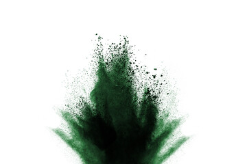 abstract powder splatted background. Colored powder explosive on white background. Colored cloud....
