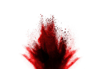 abstract powder splatted background. Colored powder explosive on white background. Colored cloud. Colorful dust explode. Paint Holi