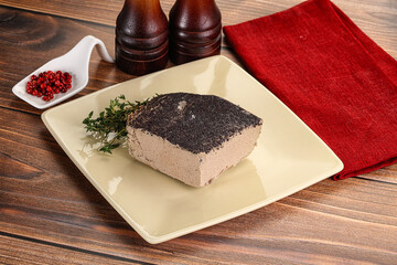 Delicous liver pate snack appetizer