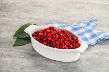 Ripe sweet wild organic cowberry