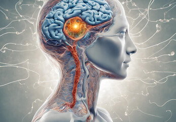 Human Brain Anatomy Illustration, 
Detailed Brain Structure Diagram, 
Medical Brain Diagram, 
Neurological Science Visual