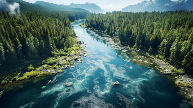 breath-taking drone photograph of a pristine natural landscape