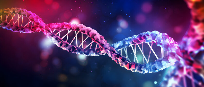 illustration montrant une h&eacute;lix Adn - couleurs vives