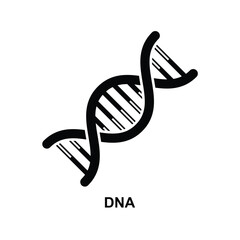 DNA icon. Deoxyribonucleic acid, is the hereditary material in humans and almost all other organisms isolated on background vector illustration.