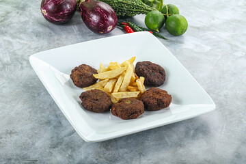 Vegan cuisine - chickpea round falafel