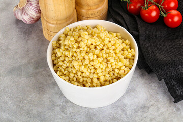 Organic wheat pasta - boiled ptitim