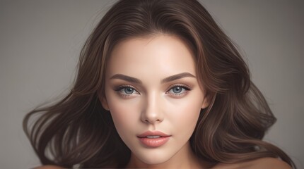 Naklejka premium Close up portrait of a woman