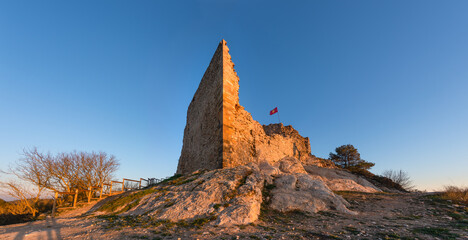 Naklejka premium Castell de Queralt (10th century) @ Bellprat, Catalonia, Spain