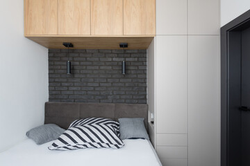 Small modern urban bedroom interior design