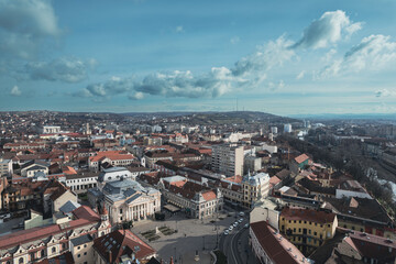 Aerial art nouveau historical a stunning aerial view of the historic city of Oradea with its beautiful art nouveau buildings incity Oradea, Bihor, Romania